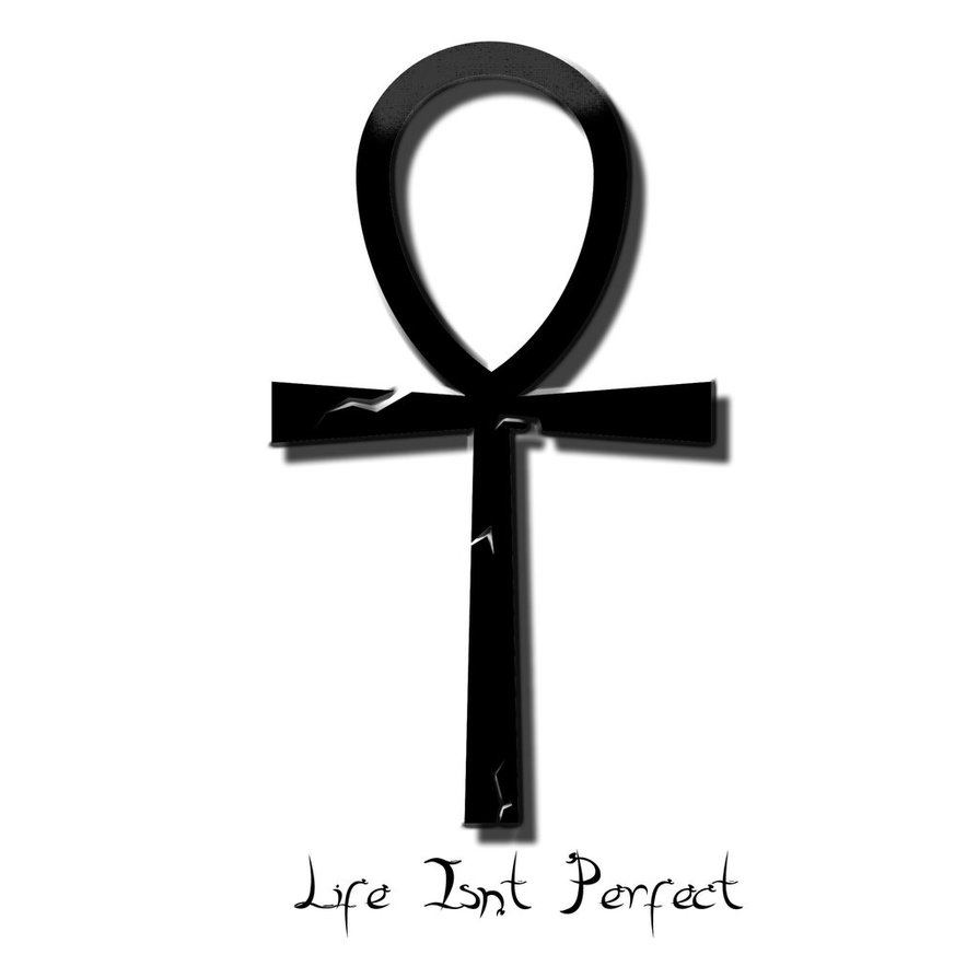 Black Ink Ankh Tattoo Design by Mikethelgnd