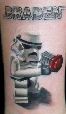 Braden Lego Stormtrooper Tattoo