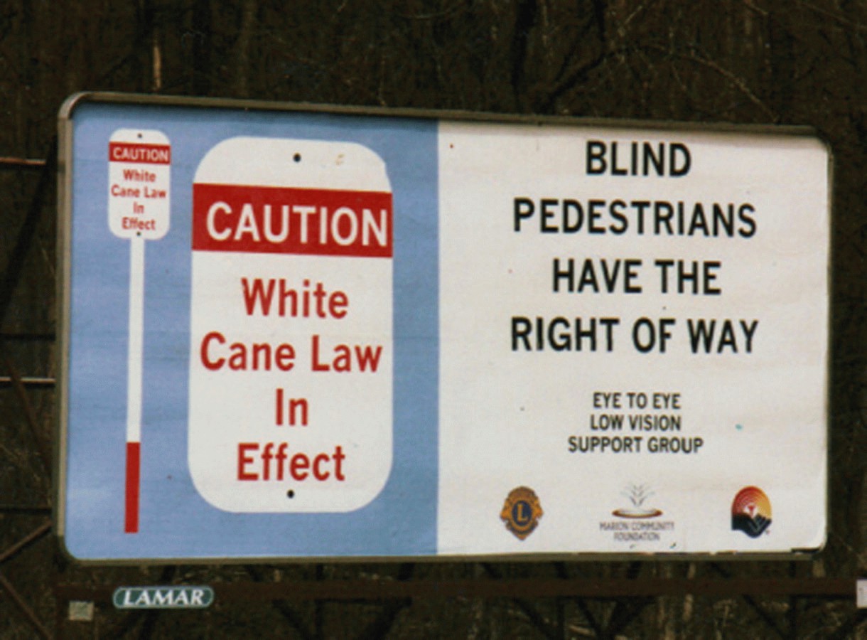 Caution White Cane Law In Effect White Cane Safety Day