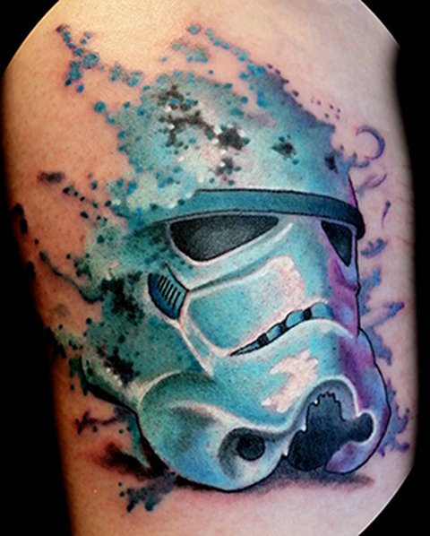 Colorful Stormtrooper Tattoo Design