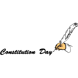 Constitution Day Wishes Written With Feather Picture