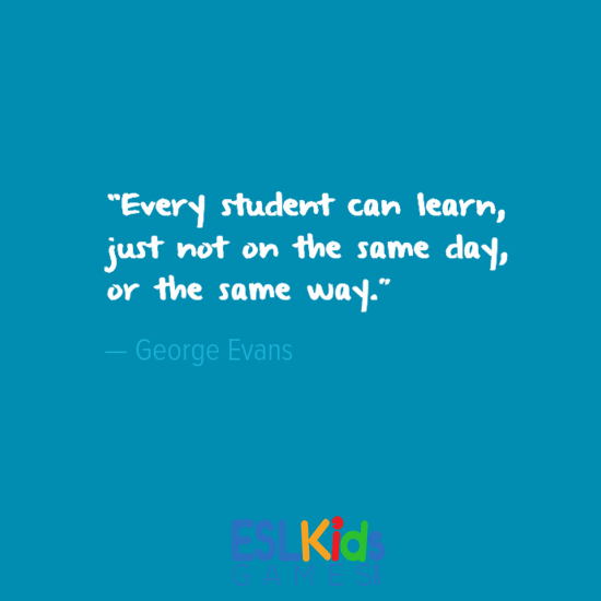 Every student can learn, just not on the same day, or the same way. - George Evans