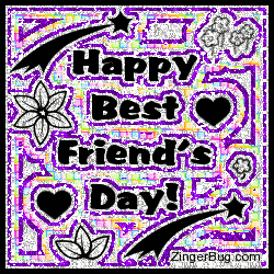 Happy Best Friends Day Glitter Image