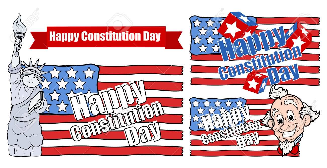 Happy Constitution Day Wishes Illustration