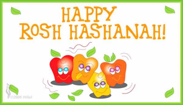Happy Rosh Hashanah Apples Clipart