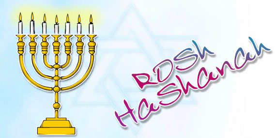 Happy Rosh Hashanah Candle Stand Clipart Image