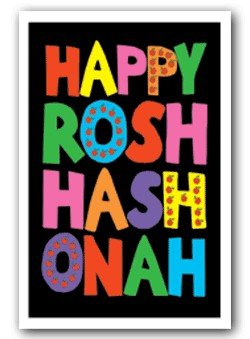 Happy Rosh Hashanah Colorful Text Picture