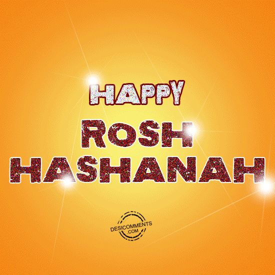 Happy Rosh Hashanah Glitter Picture