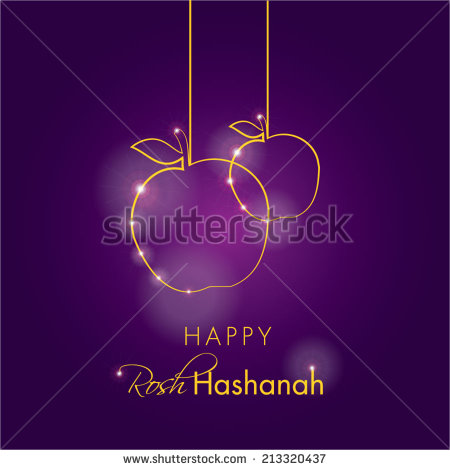 Happy Rosh Hashanah Hanging Apples Greeting Card