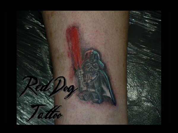 Lego Darth Vader Tattoo by Reddogtattoo