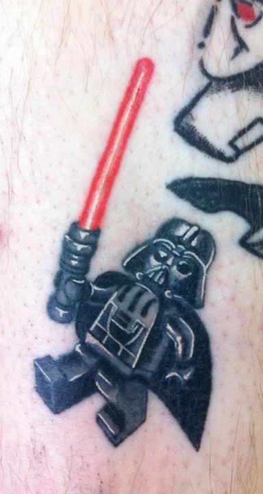 Lego Darth Vader With Lightsaber Tattoo