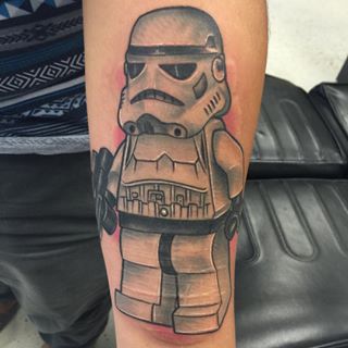 Lego Stormtrooper Tattoo On Left Forearm