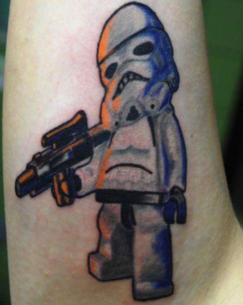 Lego Stormtrooper With Gun Tattoo