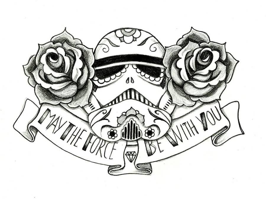 Mexican Stormtrooper Tattoo Designs by Morenaink