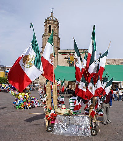 Mexico Independence Day Celebrations Flags Picture