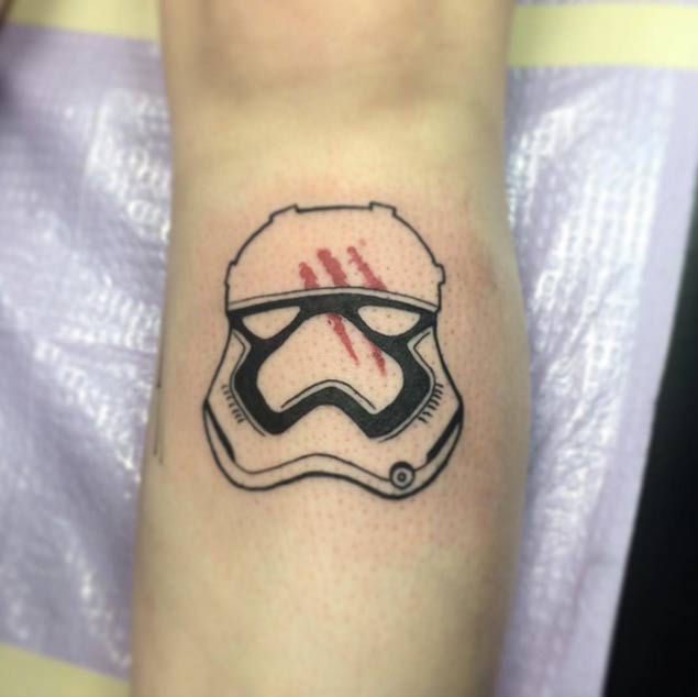 Outline Stormtrooper Helmet Tattoo