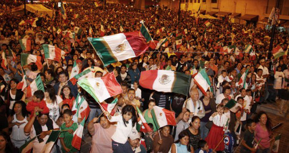 People Gathered To Celebrate Mexico Independence Day