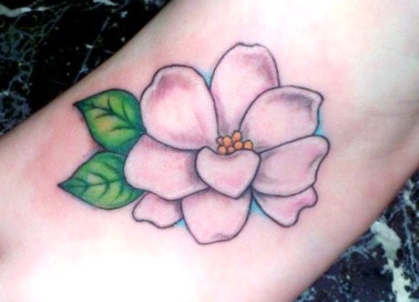 Simple Magnolia Flower Tattoo