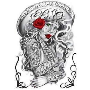 Smoking Charra Tattoo Design