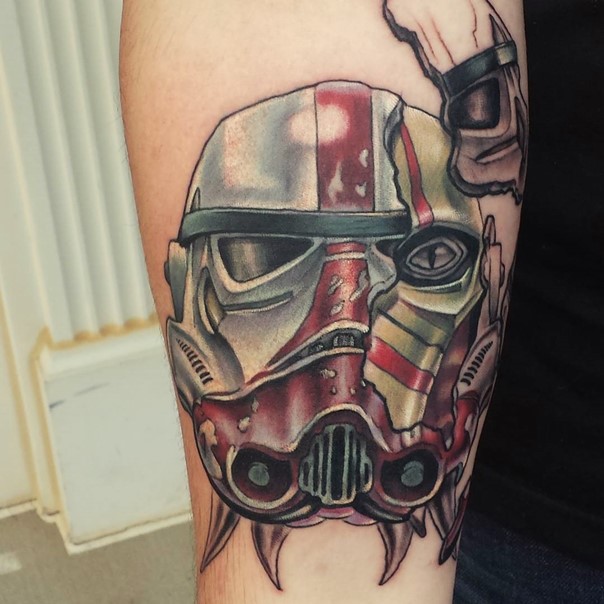 Star Wars Stormtrooper Tattoo On Right Arm