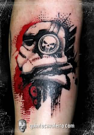 Stormtrooper Tattoo On Leg by Quintocavaleiro