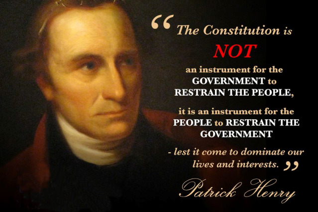 The Constitution Is Not An Instrument For The Government To Restrain The People