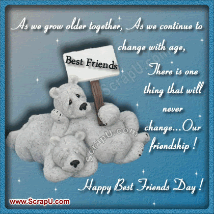 There Is No Thing That Will Never Change Our Friendship Happy Best Friends Day Polar Bears Glitter