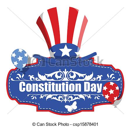 Uncle Sam Hat Constitution Day Illustration