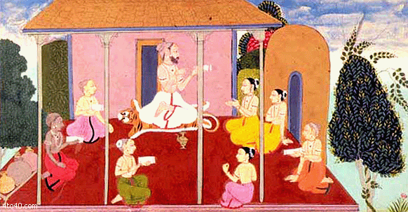Valmiki Narrates Ramayana To Devotees Painting Happy Valmiki Jayanti