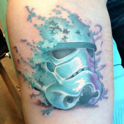 Watercolor Stormtrooper Tattoo