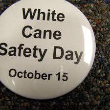 White Cane Safety Day Button Picture