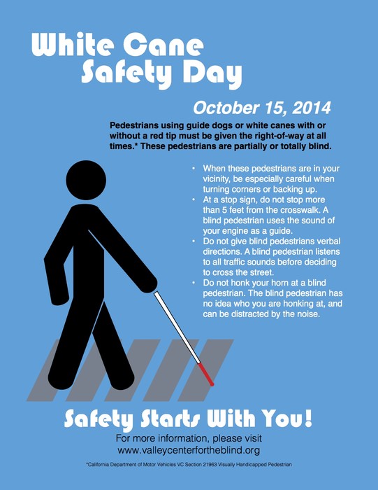 White Cane Safety Day Safety Starts With You