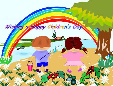 Wishing A Happy Children's Day Ecard