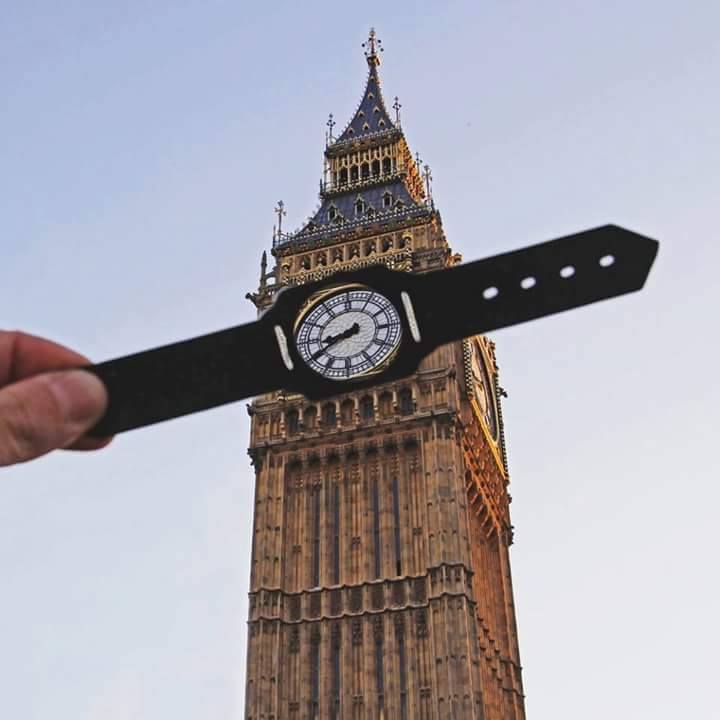 Wrist watch illusion on Big Ben London