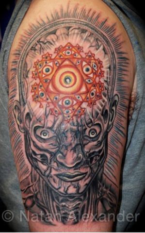 Alex Grey Tattoo On Half Sleeve by Natan Alexander