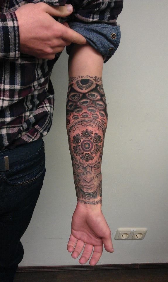 Alex Grey Tattoo On Left Forearm