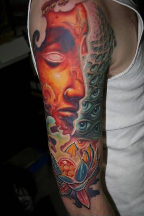 Alex Grey Tattoo On Man Right Sleeve