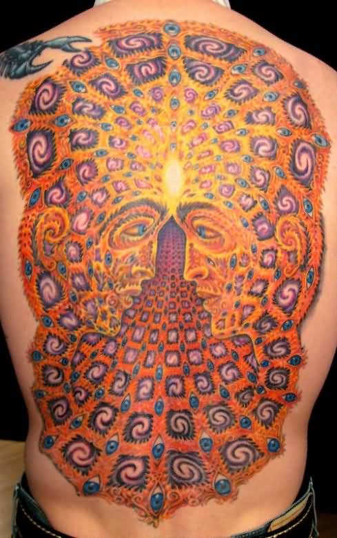 Amazing Alex Grey Tattoo On Full Back