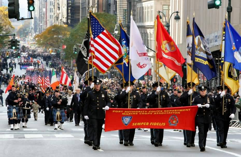 American Army Scouts During Veterans Day Parade