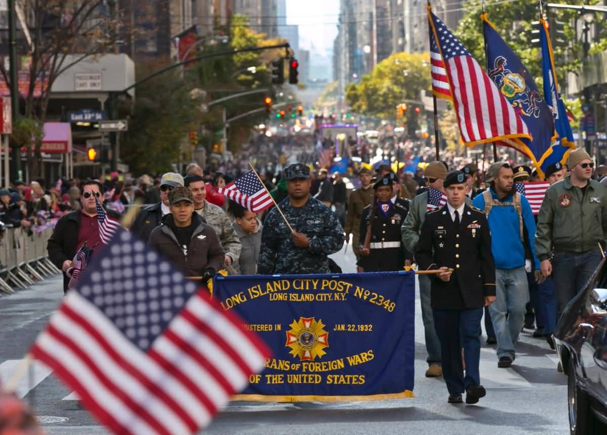 Army Personnel Taking Part In Veterans Day Parade In New York City