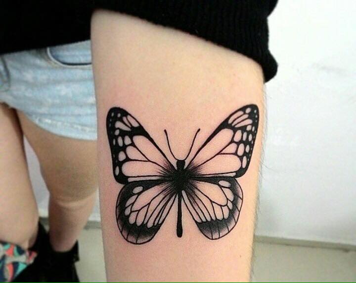 Butterfly Tattoo On Left Forearm