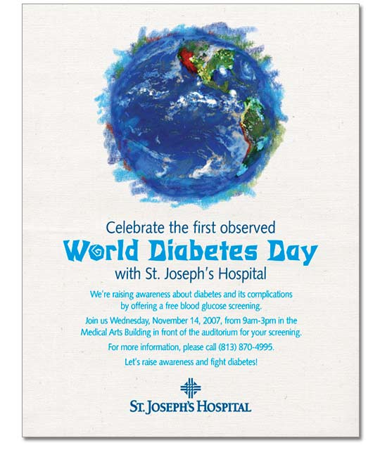 Celebrate The First Observed World Diabetes Day Poster
