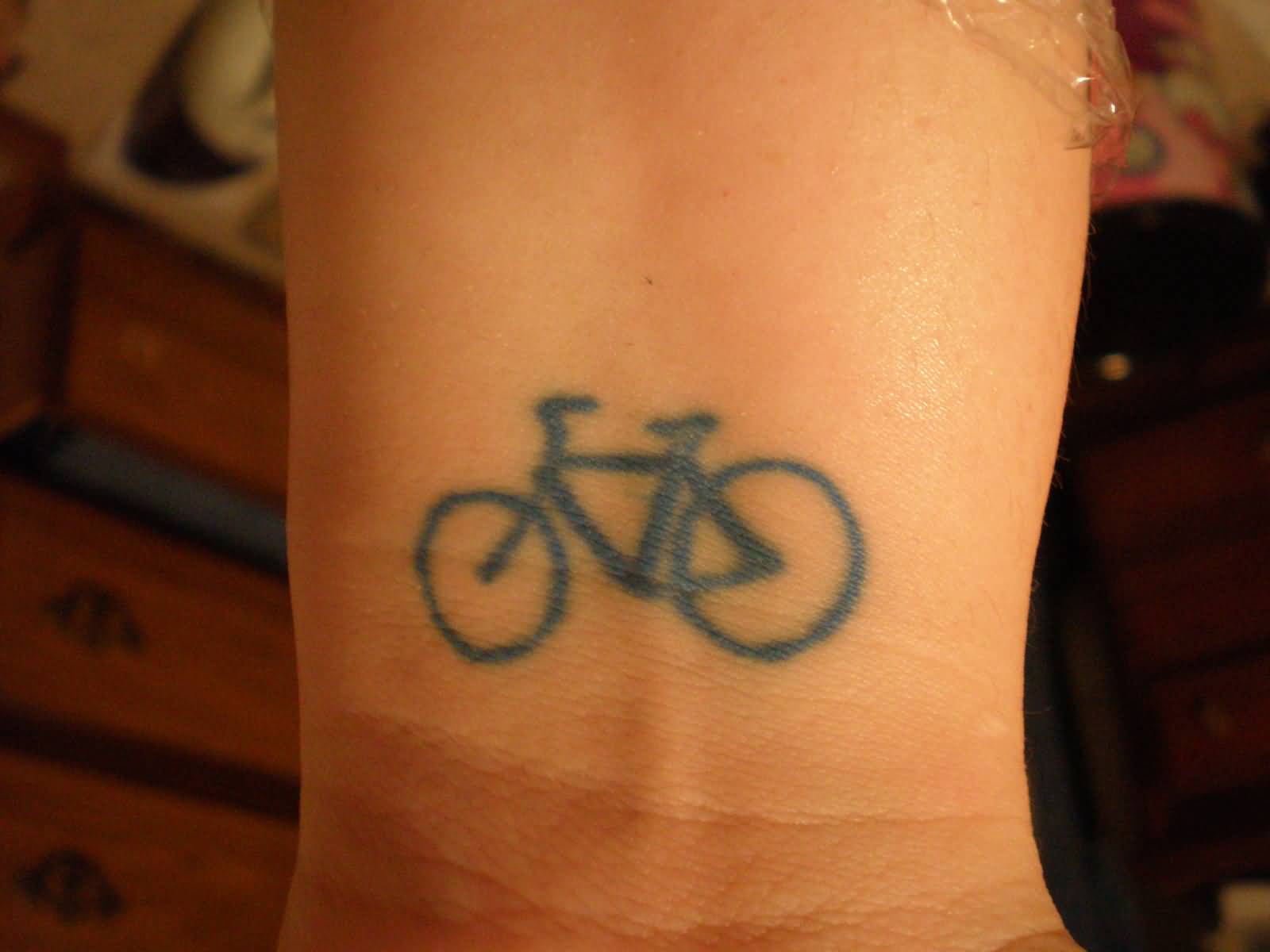 Cute Bicycle Tattoo On Wrist