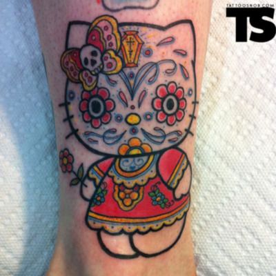 Day Of The Dead Hello Kitty Tattoo