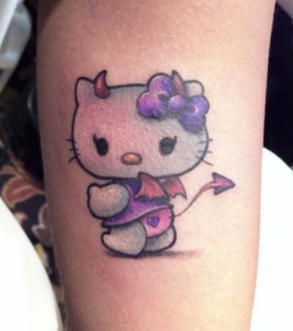 Devil Zombie Hello Kitty Tattoo