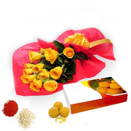Flowers And Sweets Gift Ideas For Brothers And Sister On Bhai Dooj