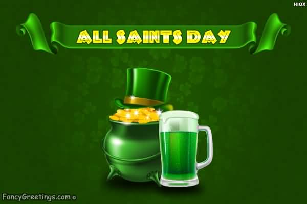 Happy All Saints Day Pot Full Of Golden Coins Picture