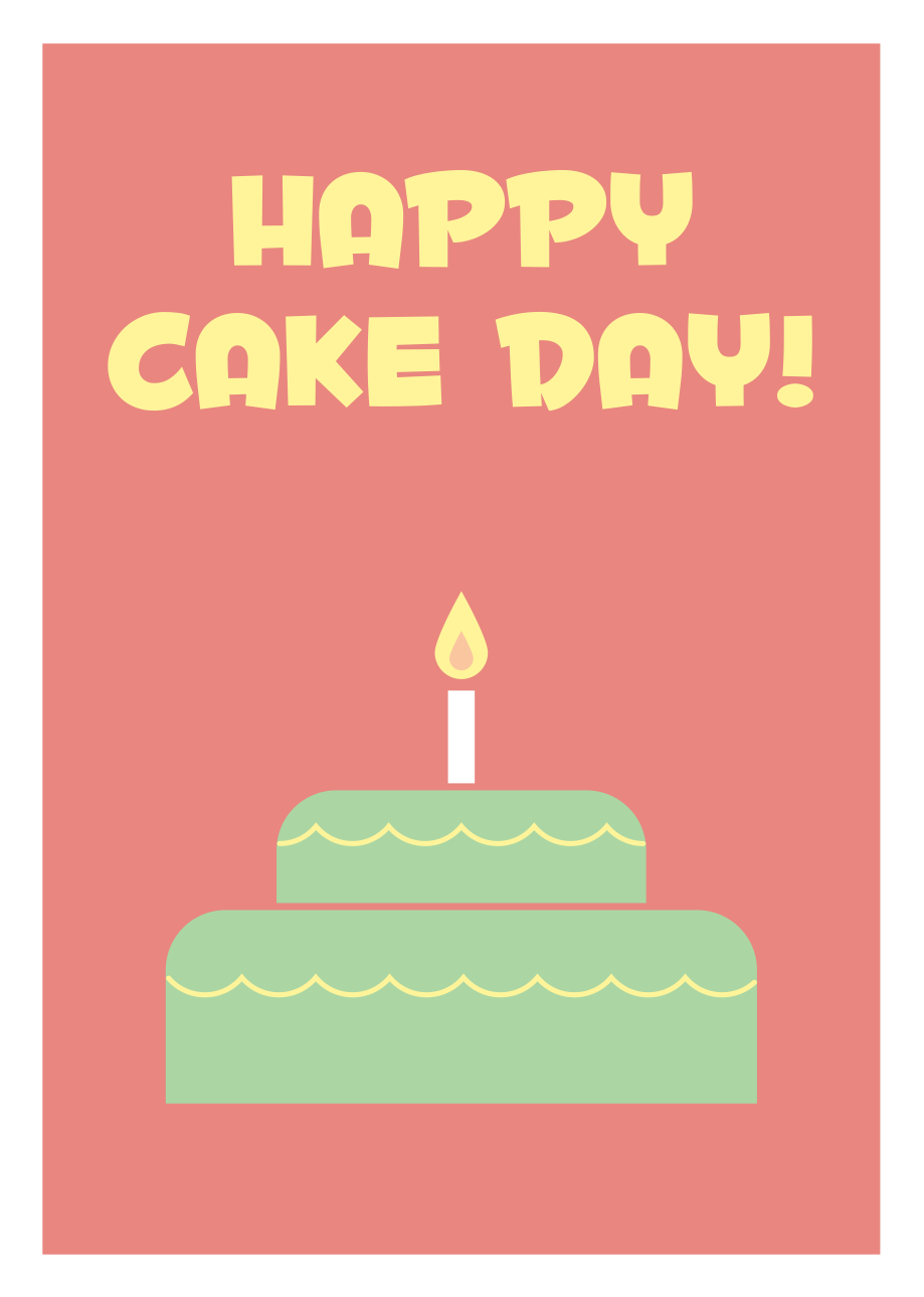 Happy Cake Day Greeting Ecard