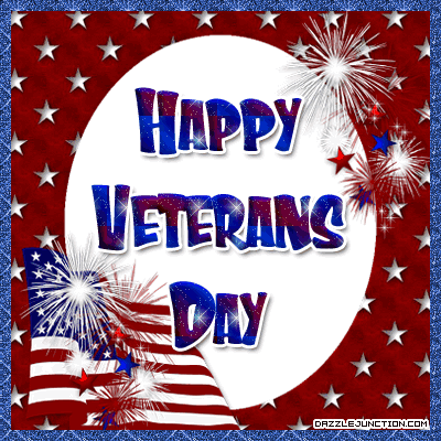 Happy Veterans Day Glitter Ecard
