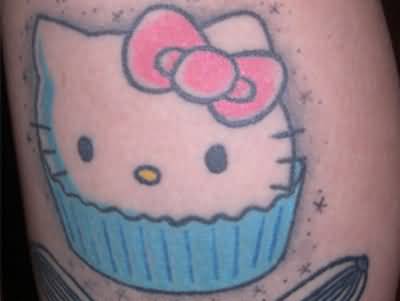 Hello Kitty Cupcake Tattoo Idea
